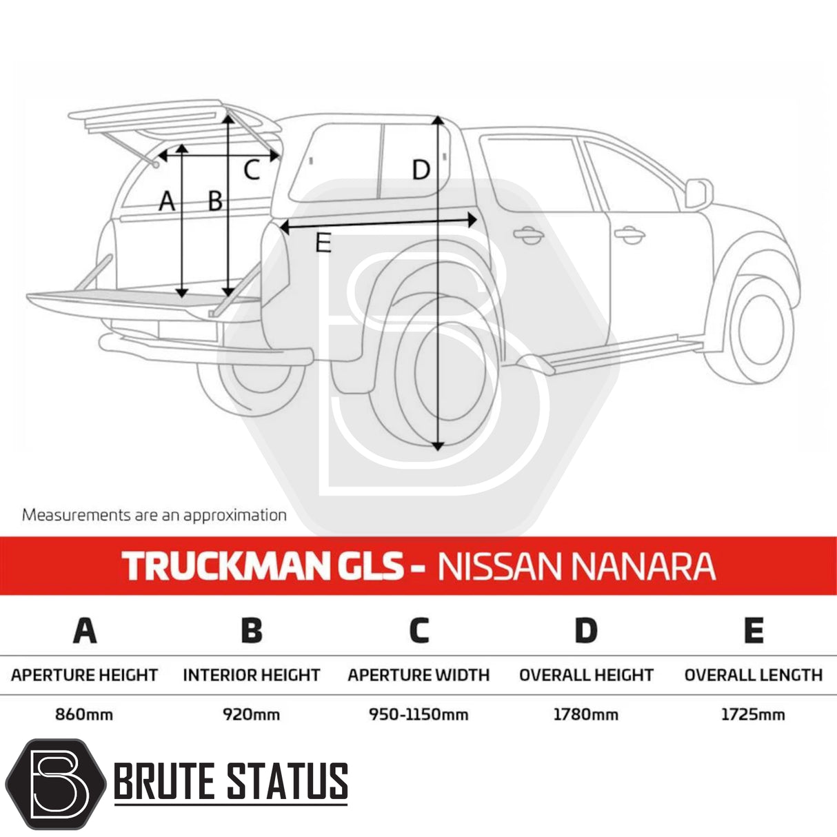 Nissan Navara 2015-2023 NP300 Truckman GLS Hardtop Canopy - Remote Locking
