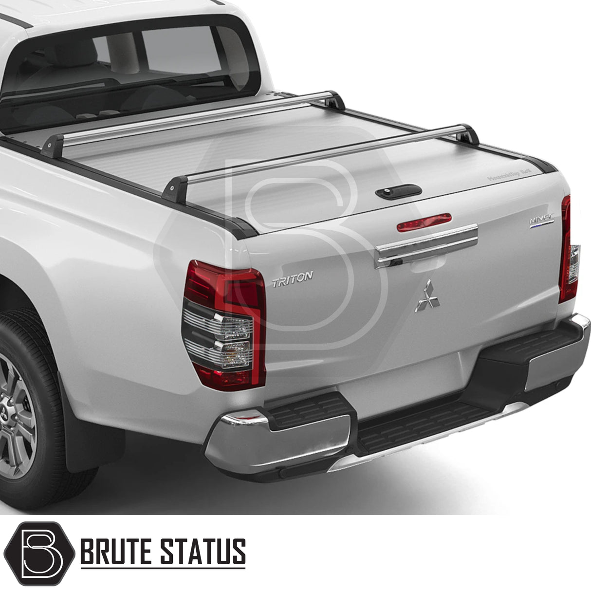 Fiat Fullback/ Mitsubishi L200 2015-2021 Series 5, Series 6 Mountain Top Tonneau Cover Roller Shutter Cargo Carrier Cross Bars (Black)