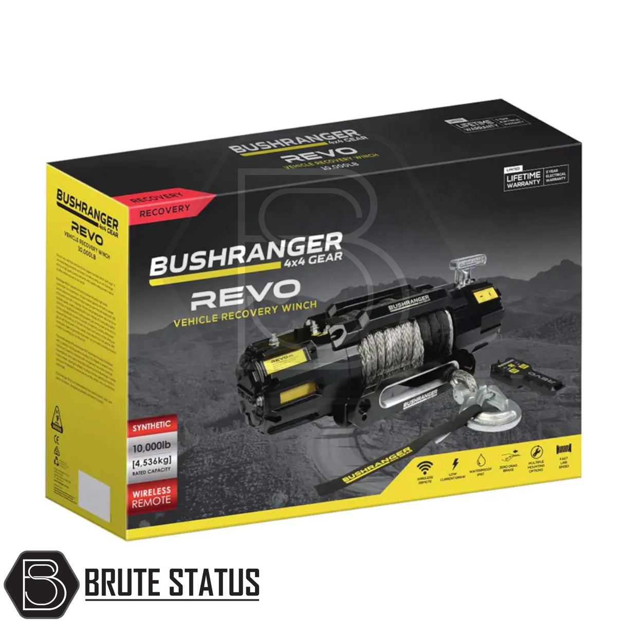 BushRanger Revo Winch 10,000Ibs Synthetic Winch