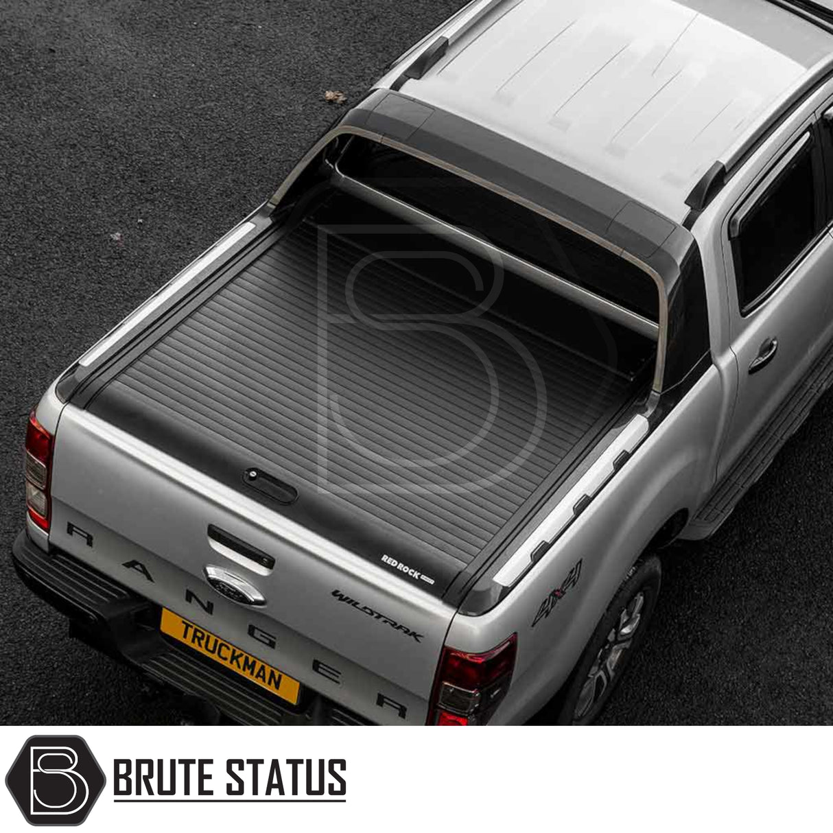 Ford Ranger 2012-2022 T6, T7, T8 Wildtrak Mountain Top Tonneau Cover Roller Shutter (Black)