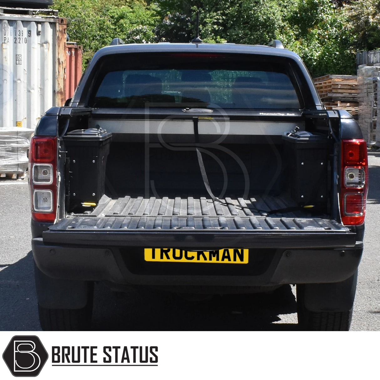 Ford Ranger 2012-2022 T6, T7, T8 Wildtrak Mountain Top Tonneau Cover Roller Shutter (Black)