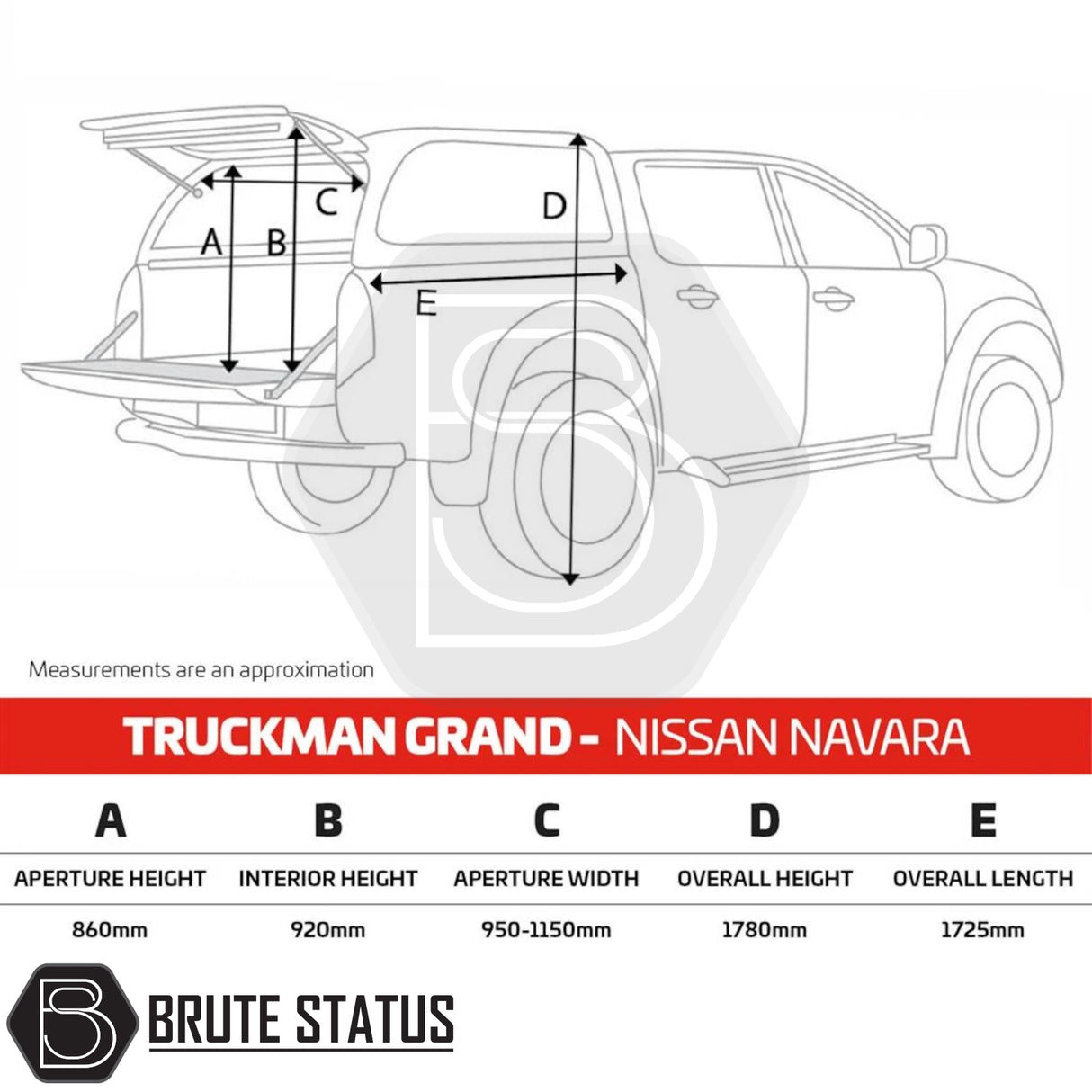 Nissan Navara 2015-2023 NP300 Truckman Grand Hardtop Canopy - Remote Locking