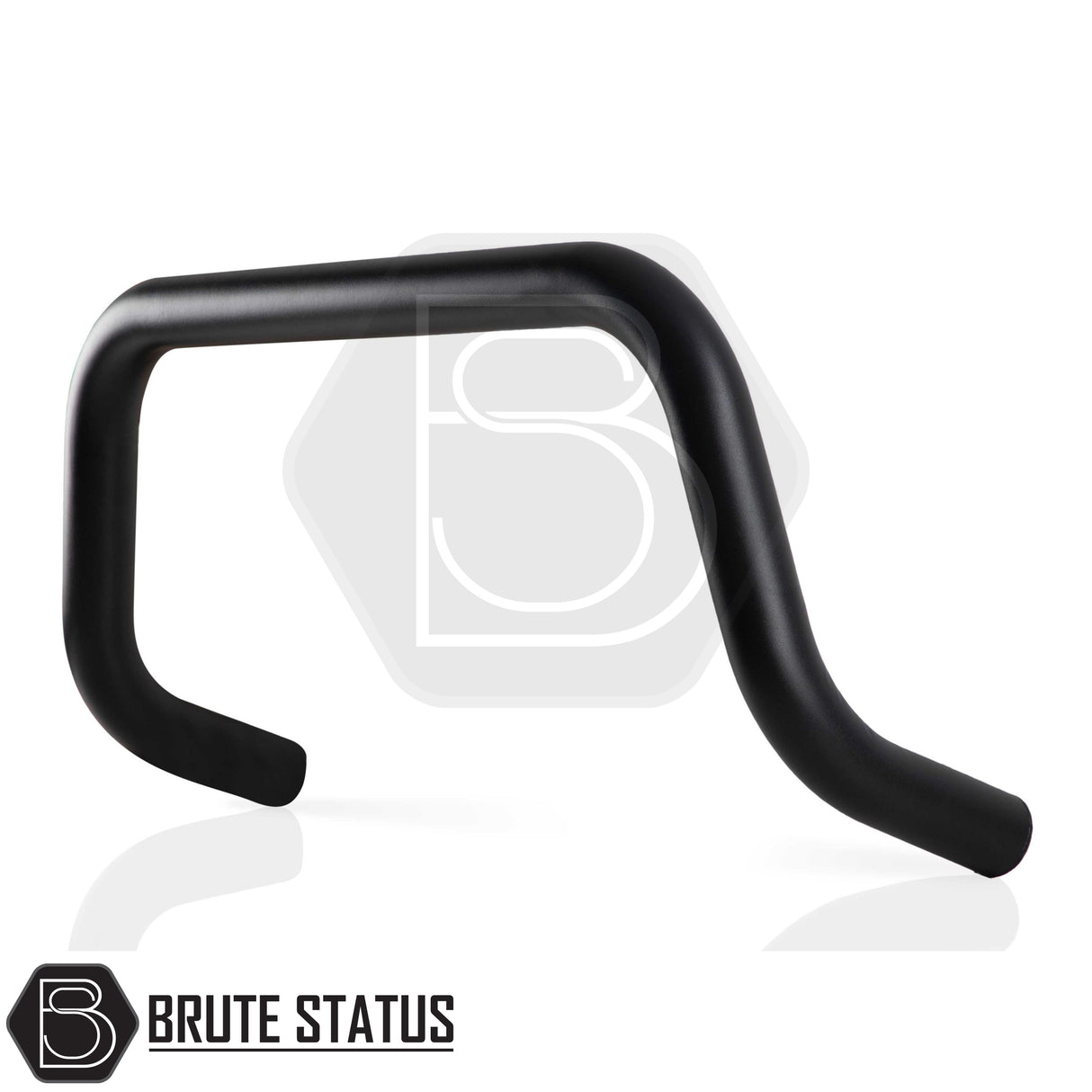black bull/nudge bar for the toyota hilux 2016-2020 pickup truck, showcasing its rugged design and protective build