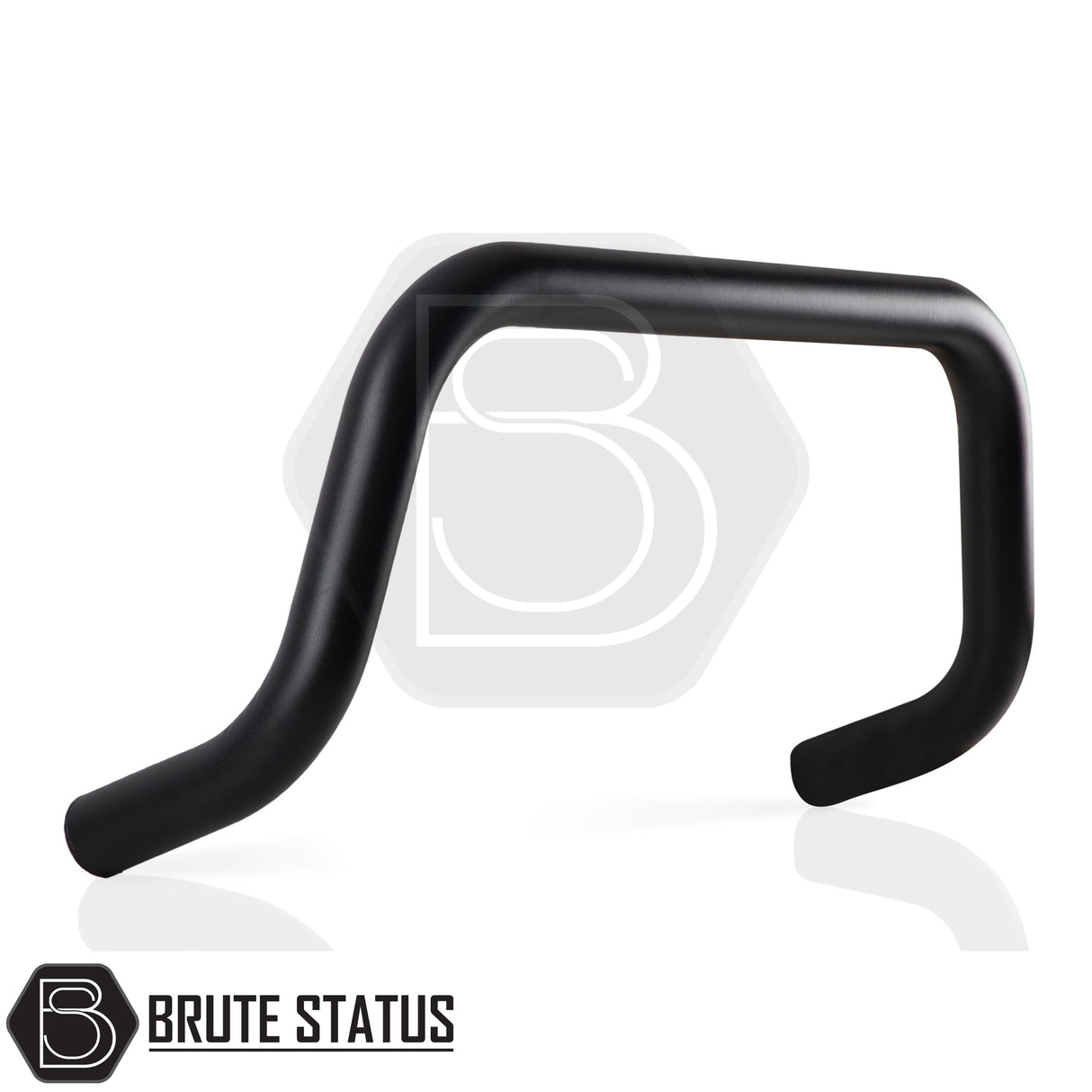 black bull/nudge bar for the toyota hilux 2016-2020 pickup truck, showcasing its rugged design and protective build
