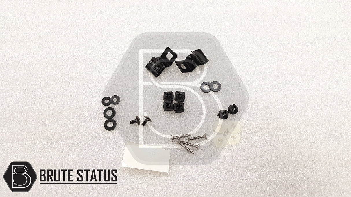 Mitsubishi L200 Series 5 2015-2019 Slim Style Bonnet Guard, featuring durable black acrylic, assembled brackets, and aerodynamic design for protection against bugs and stones.