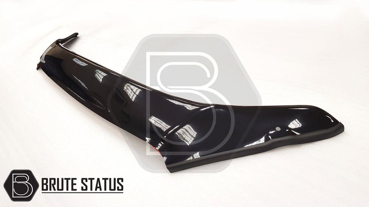 Isuzu D-Max 2017-2021 Bonnet Guard Stone Deflector/Protector, a sleek acrylic shield for enhanced protection against bugs and stones, shown close-up.