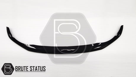 Nissan Navara NP300 2015-2022 Bonnet Guard Stone Deflector/Protector, featuring a black acrylic design with visible logo, offers protection against bugs and stones.