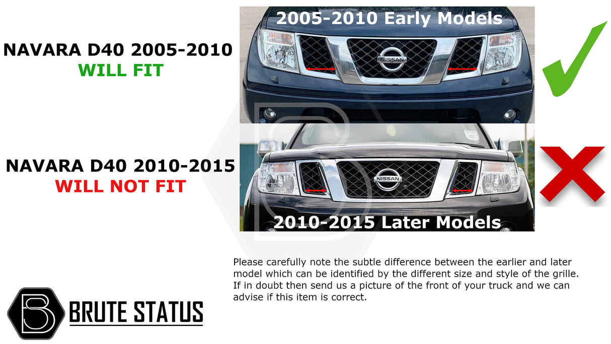 Scheinwerferblenden für Nissan Navara D40 2005-2010