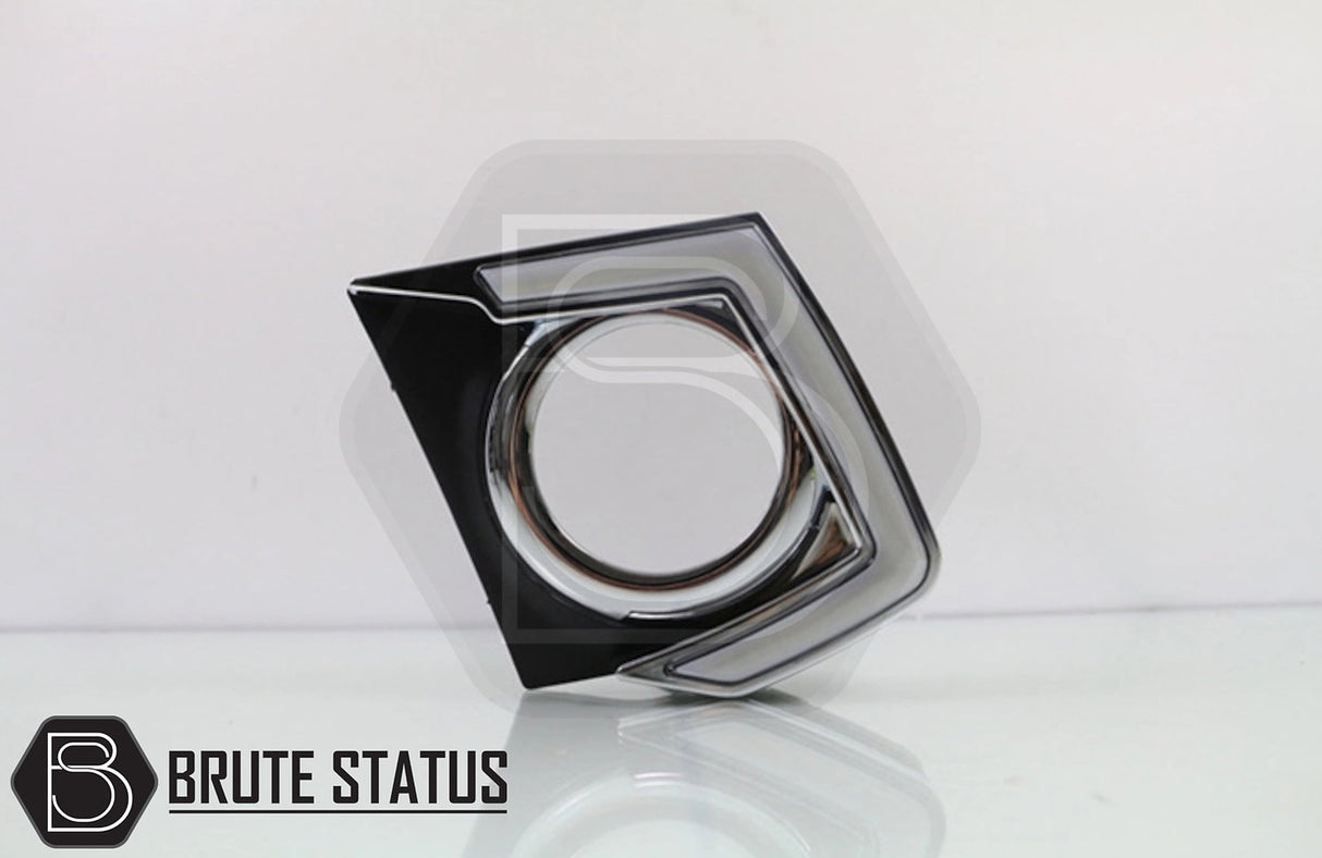 Mitsubishi L200 Series 5 2015-2019 Daytime Running Lights DRLs, featuring chrome finish and super bright LEDs, designed for easy installation and stylish truck enhancement.