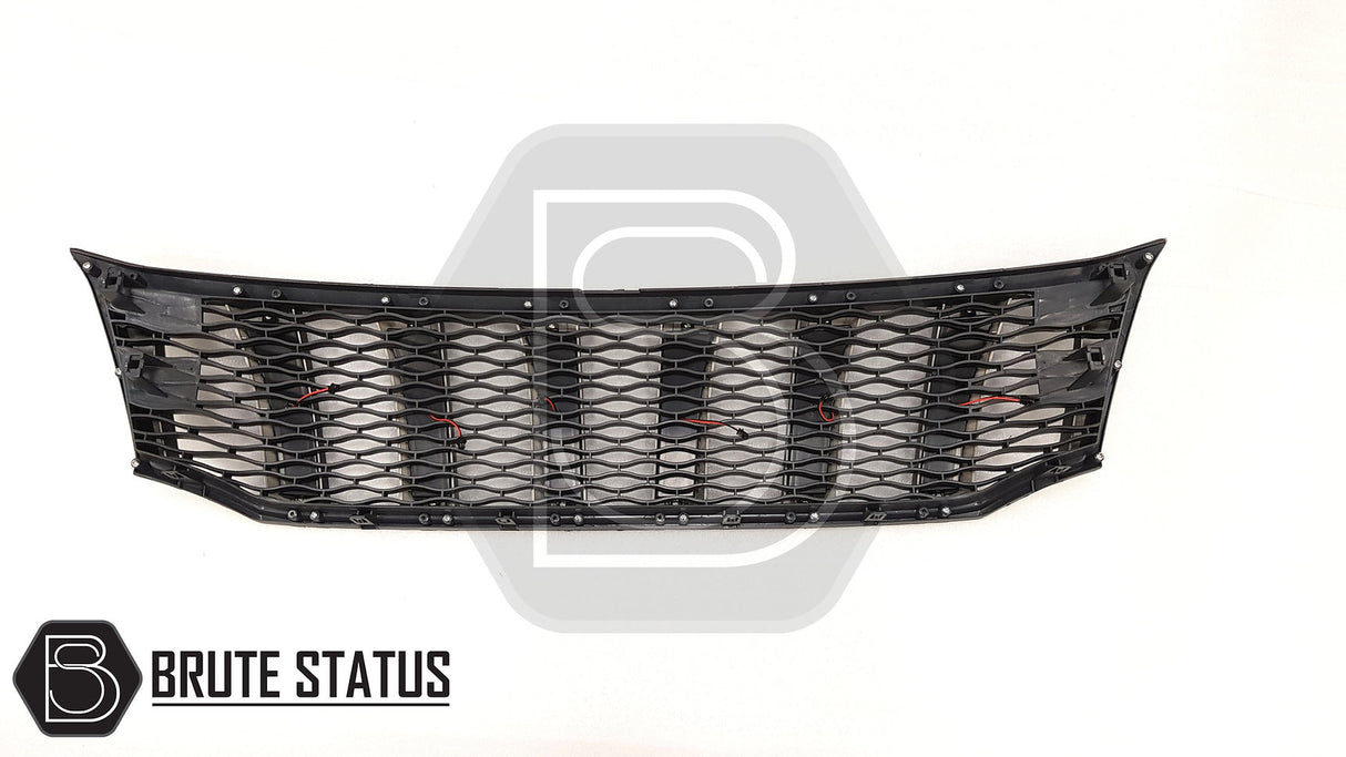 Brute Status matte black grille with white LEDs for nissan navara np300 2015-2022 models