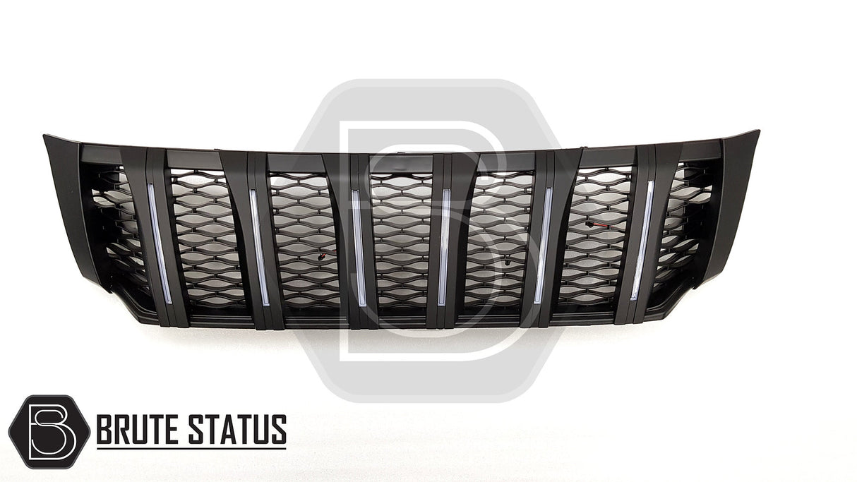 Brute Status matte black grille with white LEDs for nissan navara np300 2015-2022 models