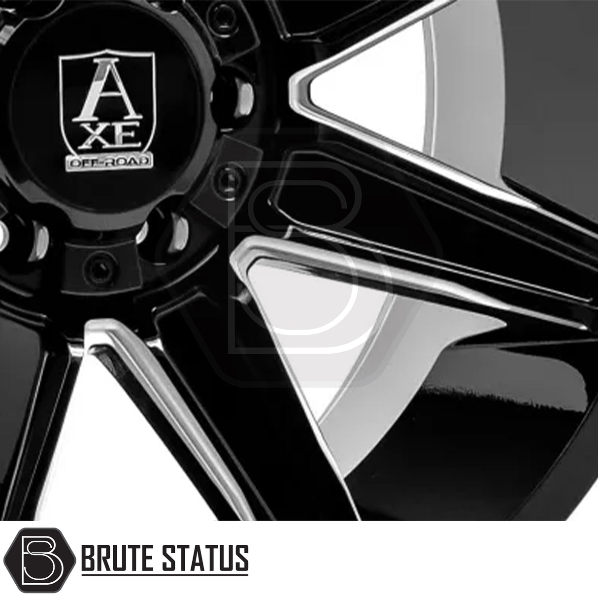 Set of four Axe AT3 20x9.5 or 20x10 alloy wheels in Gloss Black with Milled Highlights or Satin Black, featuring 6x139.7 or 6x114.3 PCD, ET-19 or ET15 offset, 106mm centre bore, and 955KG load rating. Includes wheel nuts and spigot rings. Ensure bolt pattern compatibility before purchase.