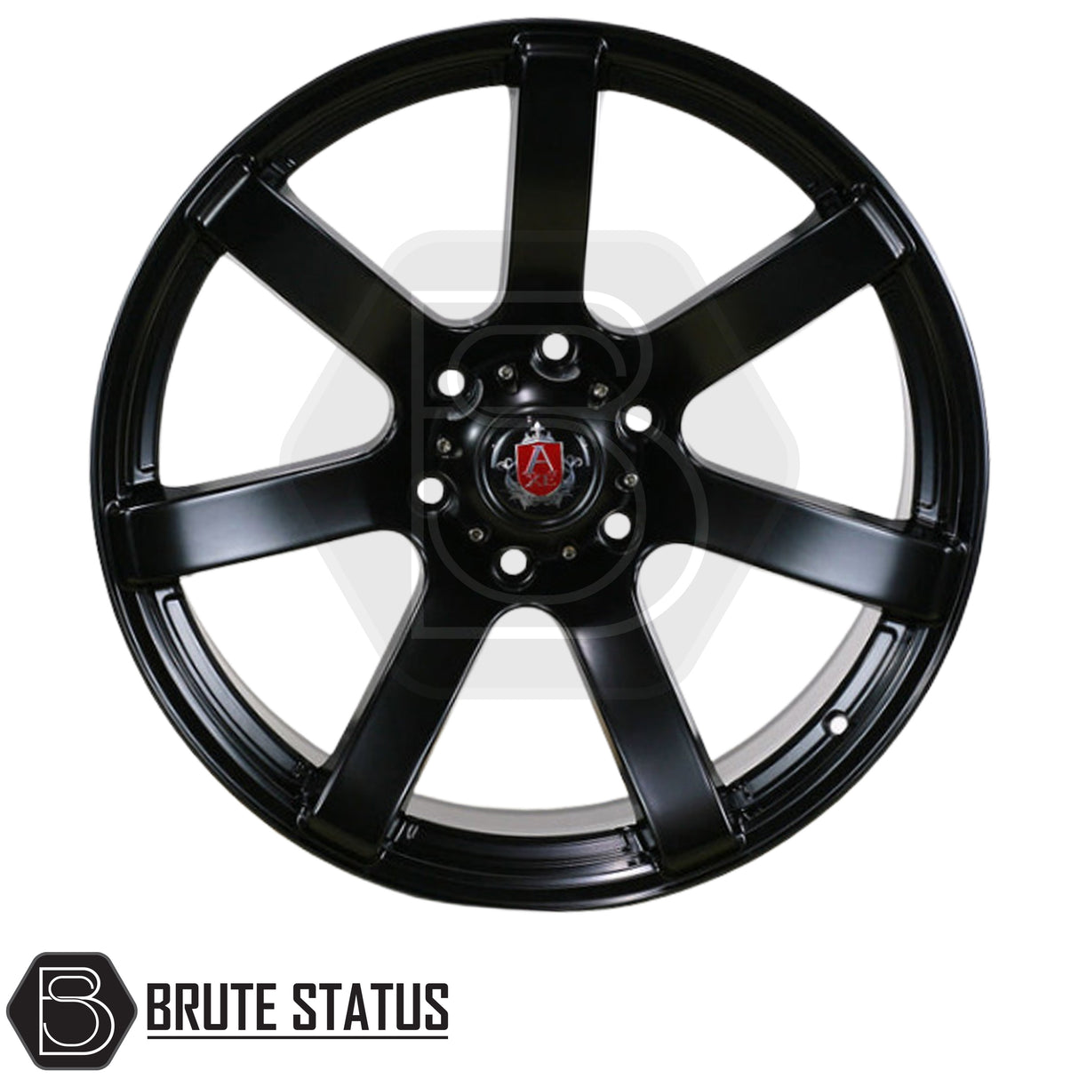 Axe Quake alloy wheel in matte black finish, 20x9 size with ET10 offset, 6x139.7 PCD and 106 centre bore, designed for pick up trucks.