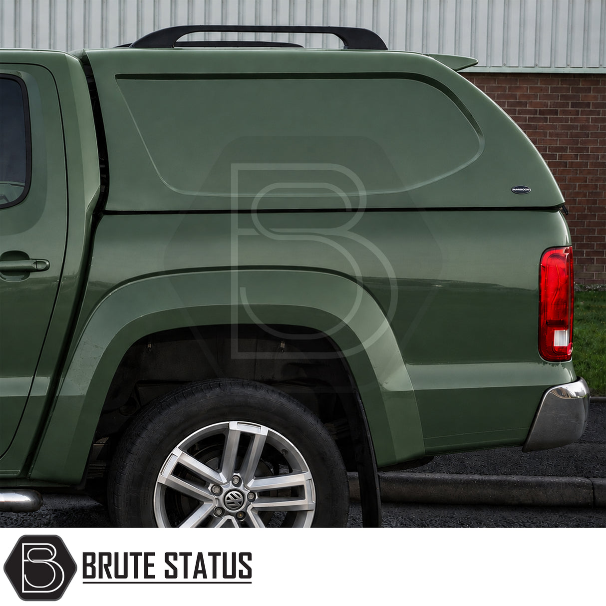 Truckman L-Series canopy fitted to Volkswagen Amarok pickup truck with LED interior light and tinted rear window