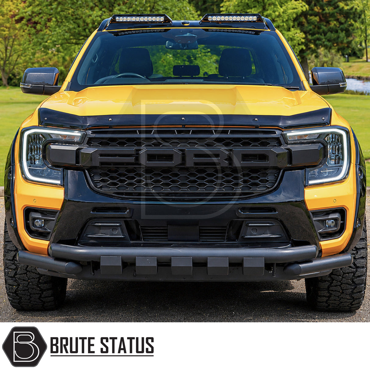 Premium bonnet protector for Ford Ranger 2023+ T9 models with durable ABS plastic construction