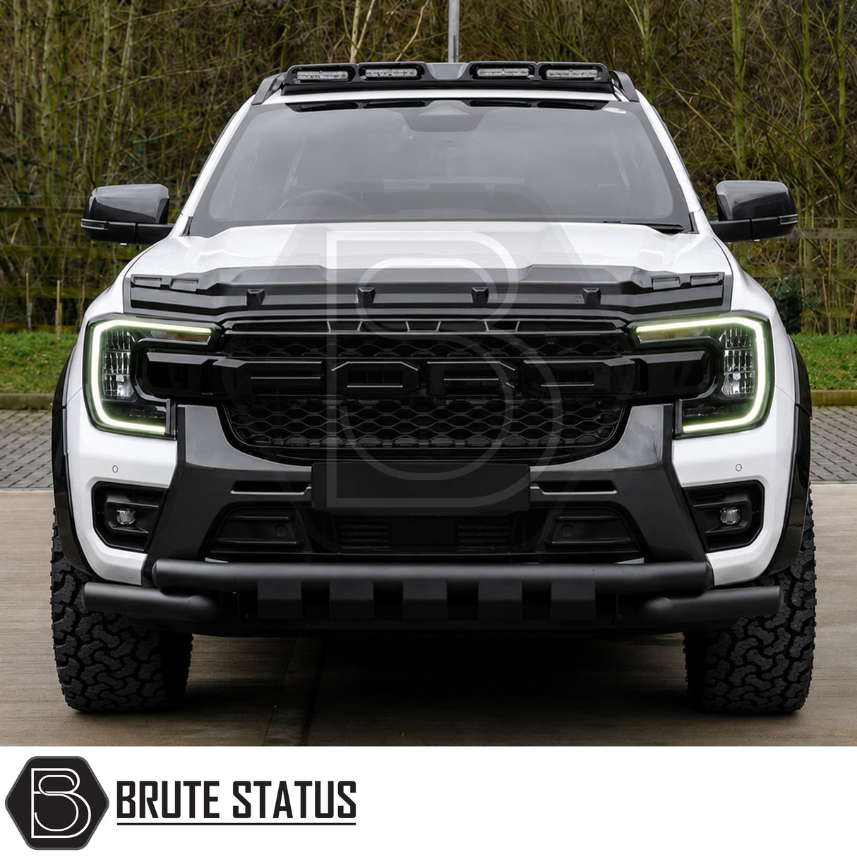 Premium bonnet guard for Ford Ranger 2023+ T9 models with durable satin black finish and 3M fitting tape