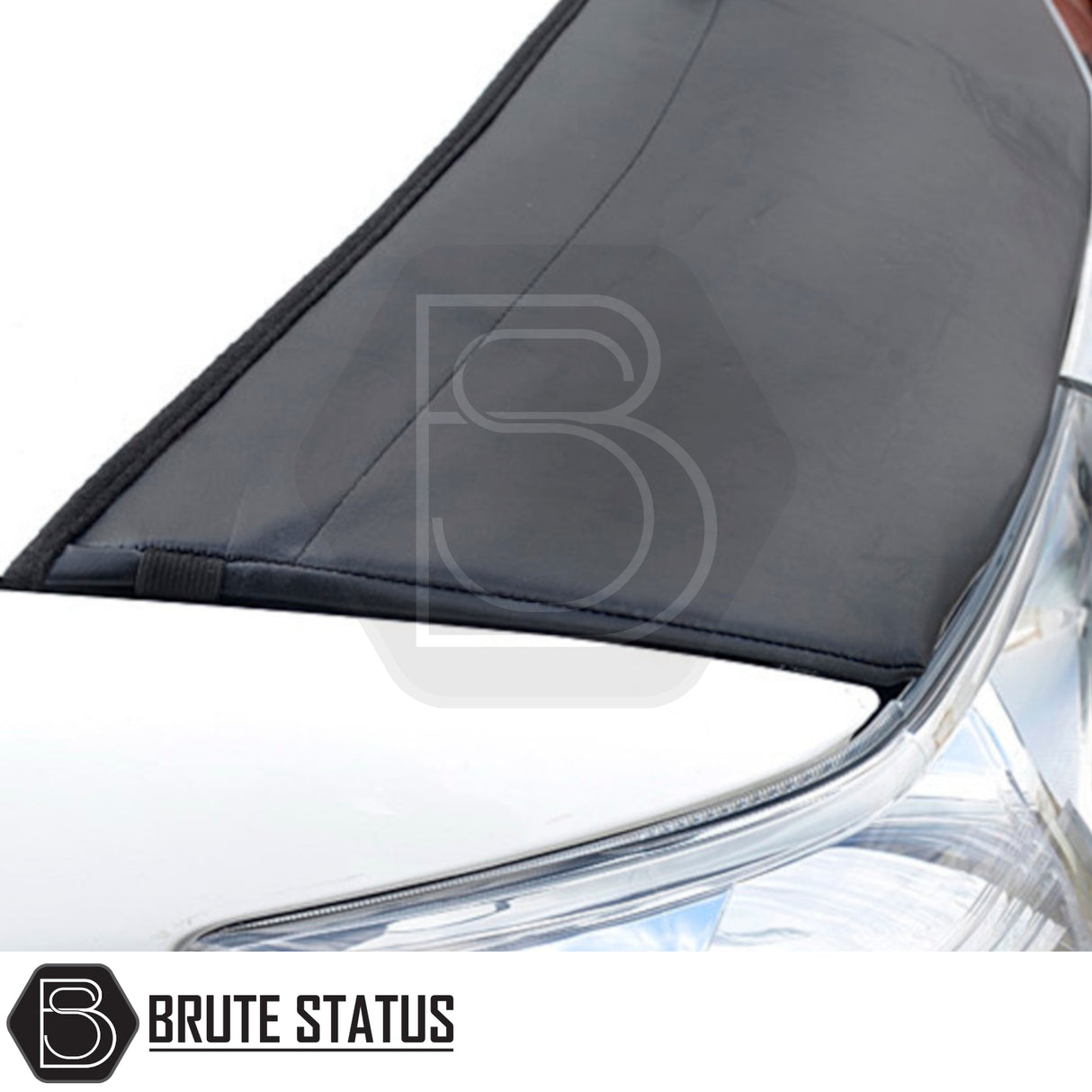 Close-up of Toyota Hilux 2005-2016 PU Coated Bonnet Bra, designed with precision for protection against debris, enhancing your vehicle's look and resilience.