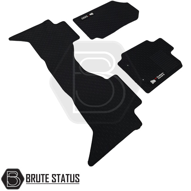 Isuzu D-Max 2012-2020 Double Cab Rubber Floor Mats, heavy duty, tailor-made with non-slip backing, 6mm thickness, perfect fit for right-hand drive vehicles.