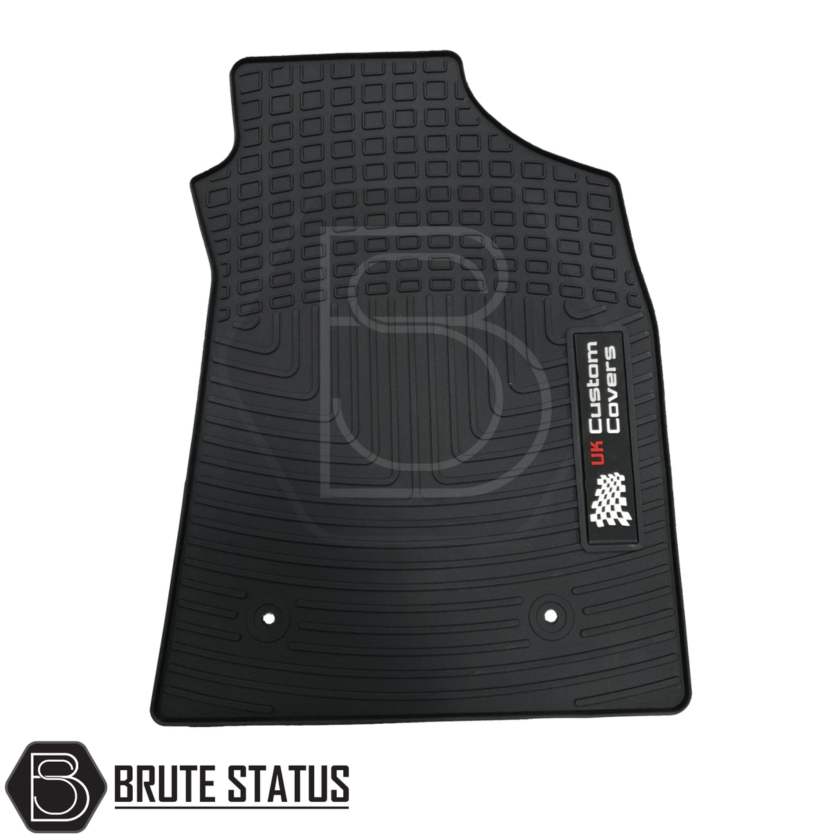 Toyota Hilux 2011-2016 Double Cab Rubber Floor Mats, custom-fit, heavy-duty rubber, non-slip backing, waterproof, designed for right-hand drive, ultra-smart look for pick-up trucks.