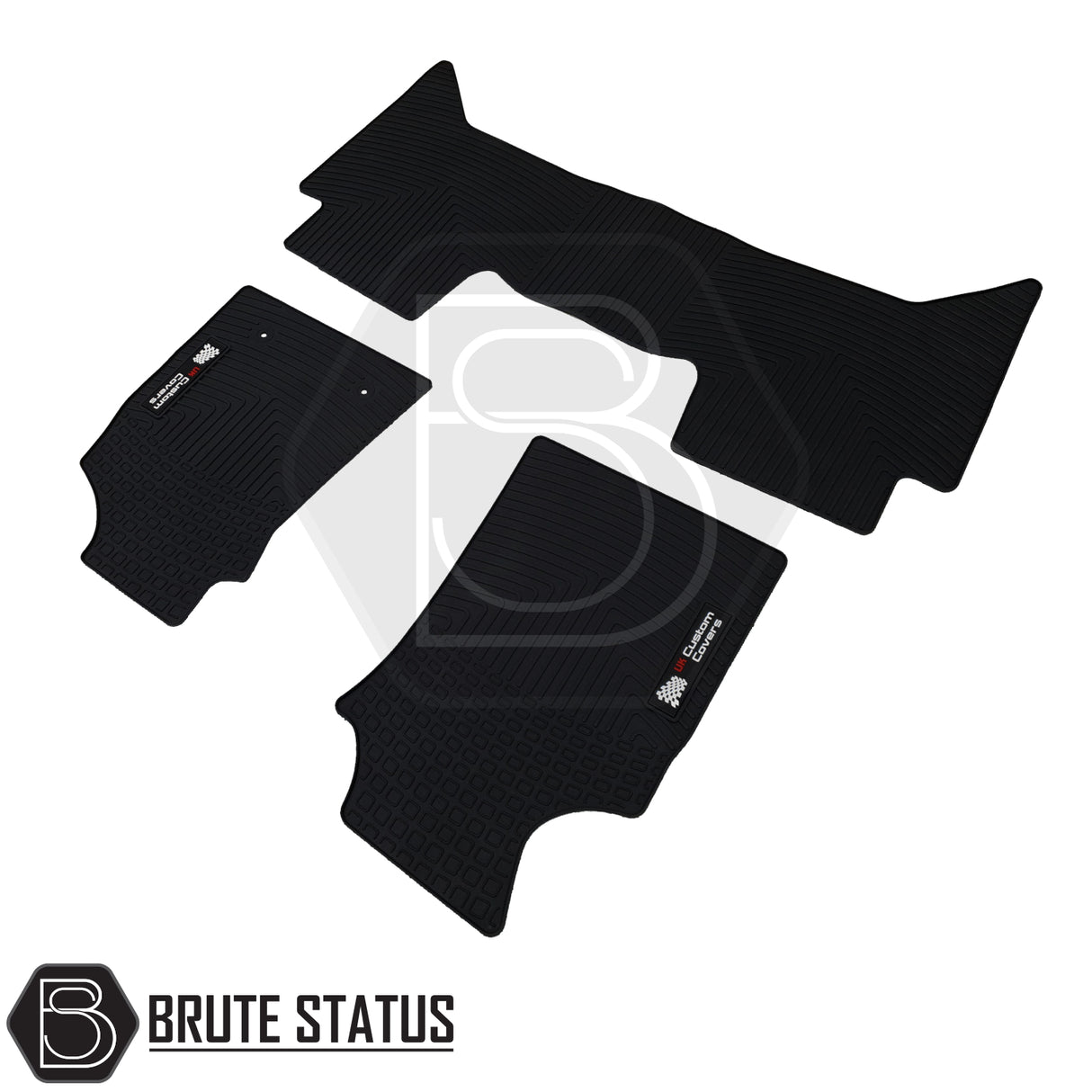 Toyota Hilux 2011-2016 Double Cab Rubber Floor Mats, tailor-made for right-hand drive, featuring heavy-duty, non-slip, waterproof rubber with precise fit and durable protection.