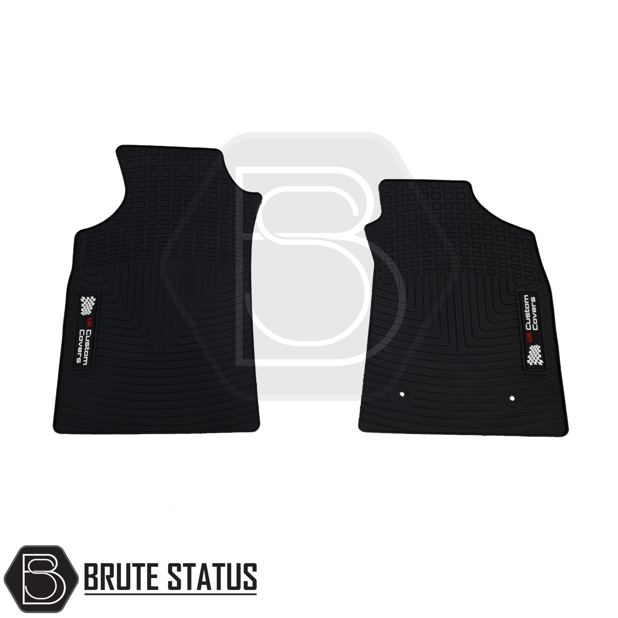 Toyota Hilux 2011-2016 Double Cab Rubber Floor Mats, tailored fit, heavy-duty, non-slip, 6mm thick with 10mm lipped edging, ideal for right-hand drive vehicles.