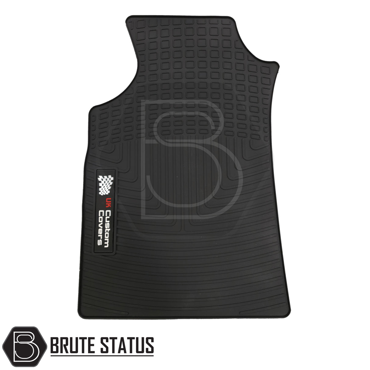 Toyota Hilux 2011-2016 Double Cab Rubber Floor Mats, tailored for right-hand drive, feature heavy-duty rubber with non-slip backing and custom fit for enhanced vehicle protection.