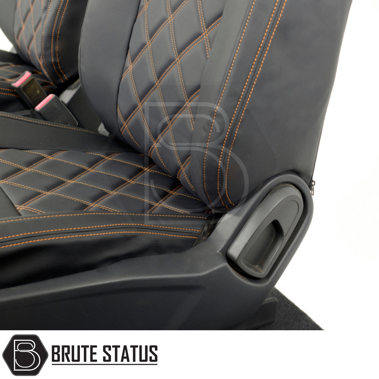 Ford Ranger 2016-2022 T7 & T8 Wildtrak Double Cab Tailored Leatherette Seat Covers showcasing high-quality, custom-fit foam-backed leatherette for premium protection and style.