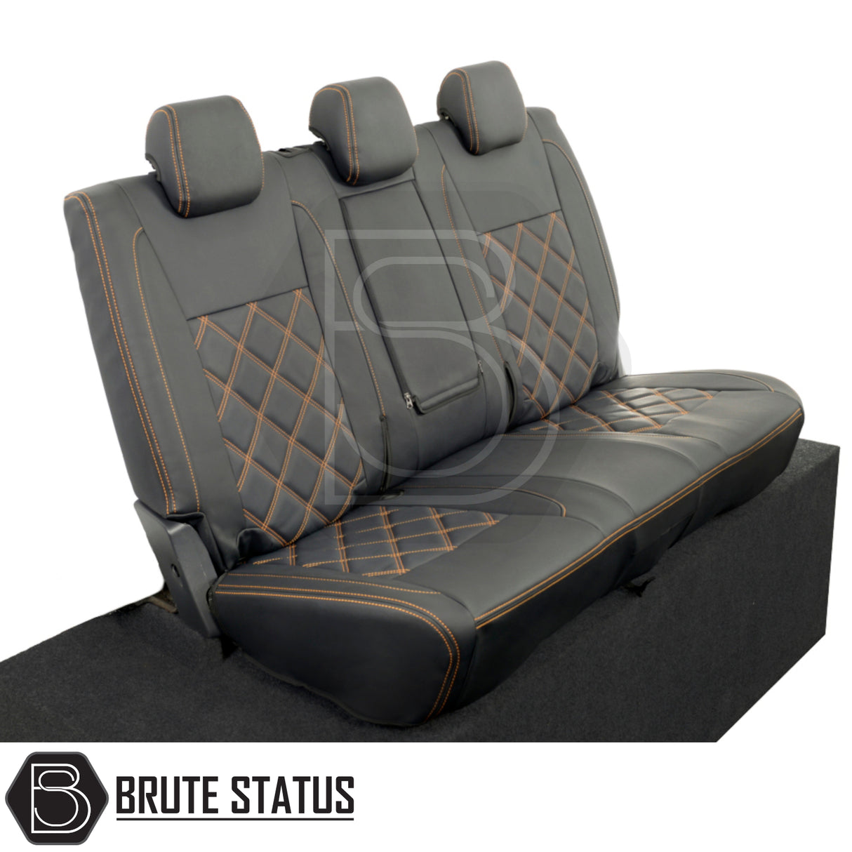 Ford Ranger 2016-2022 T7 & T8 Wildtrak Double Cab tailored leatherette seat covers, showcasing premium foam-backed material and precise fit for enhanced vehicle interior protection.