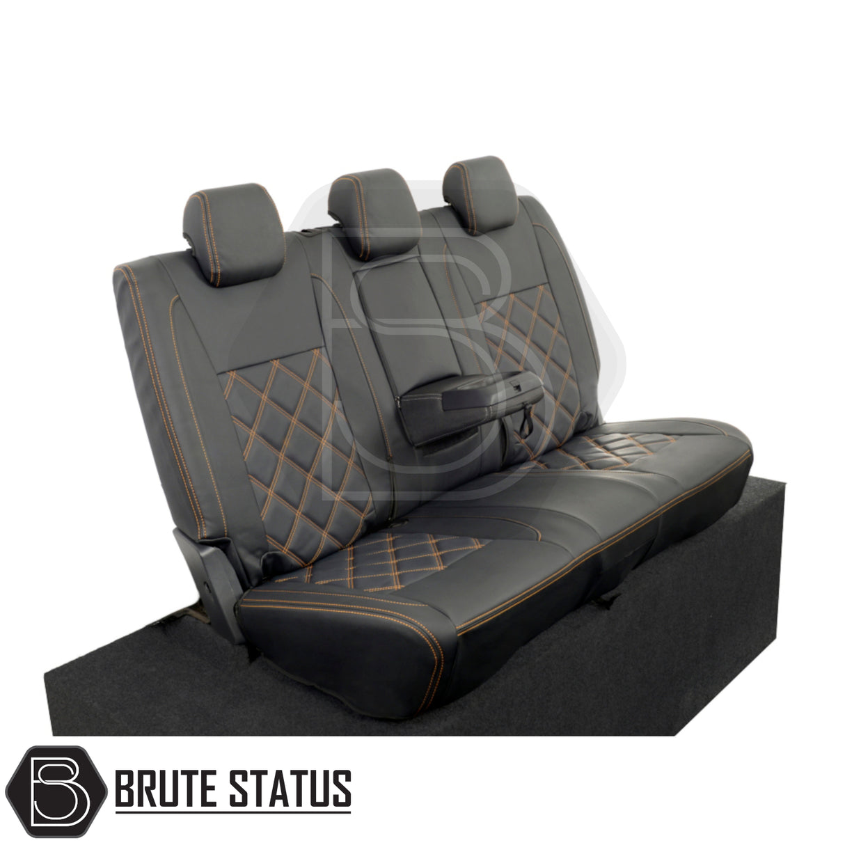 Ford Ranger 2016-2022 T7 & T8 Wildtrak Double Cab Tailored Leatherette Seat Covers, featuring premium foam-backed leatherette with precise fit for enhanced vehicle interior.