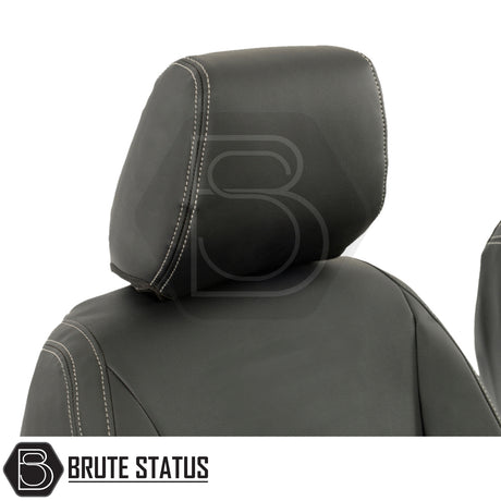 Ford Ranger 2016-2022 T7 & T8 Wildtrak Double Cab Tailored Leatherette Seat Covers, featuring premium foam-backed leatherette and precise fit for enhanced interior protection and style.