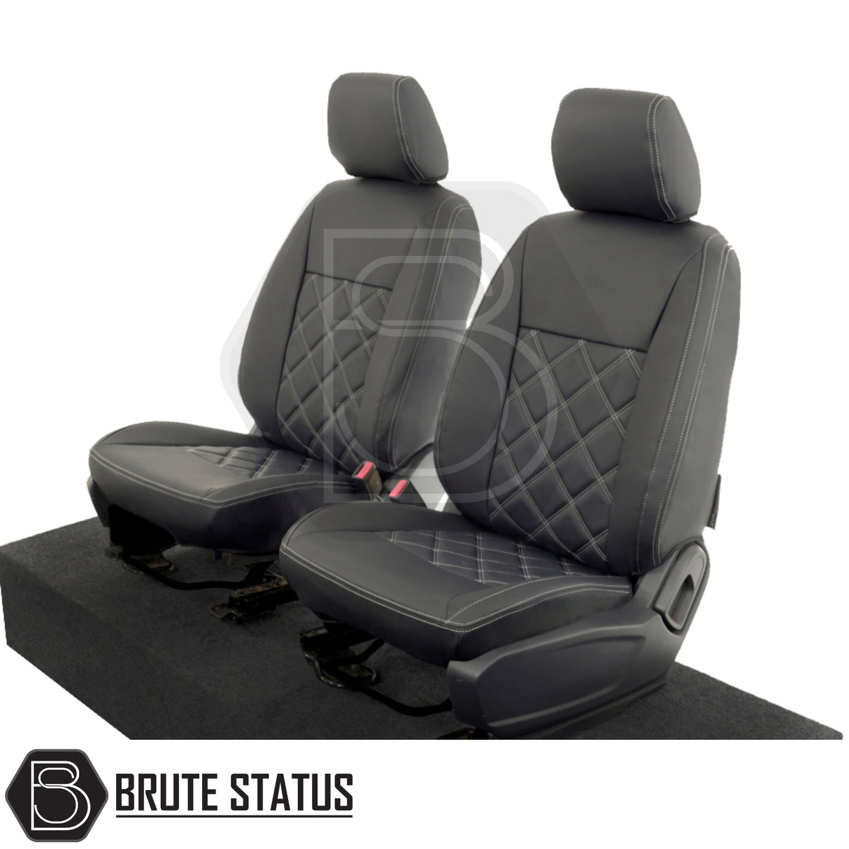 Ford Ranger 2016-2022 Wildtrak tailored leatherette seat covers, featuring durable, snug-fitting design for optimal protection and style in pick-up truck interiors.