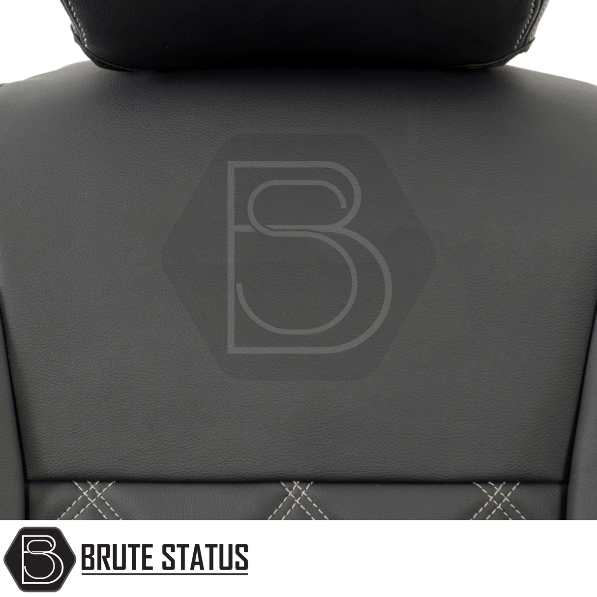 Ford Ranger 2016-2022 Wildtrak Double Cab tailored leatherette seat covers, showcasing premium foam-backed material with a snug, custom fit for enhanced protection and style.