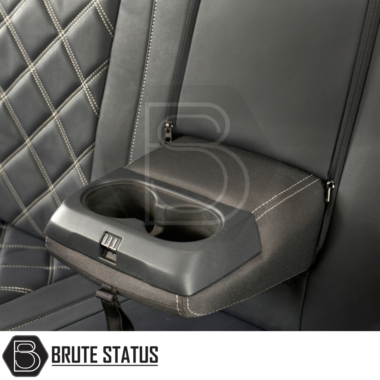 Ford Ranger 2016-2022 Wildtrak Double Cab Tailored Leatherette Seat Covers with snug fit, featuring cup holder integration and premium, durable materials for enhanced interior protection.