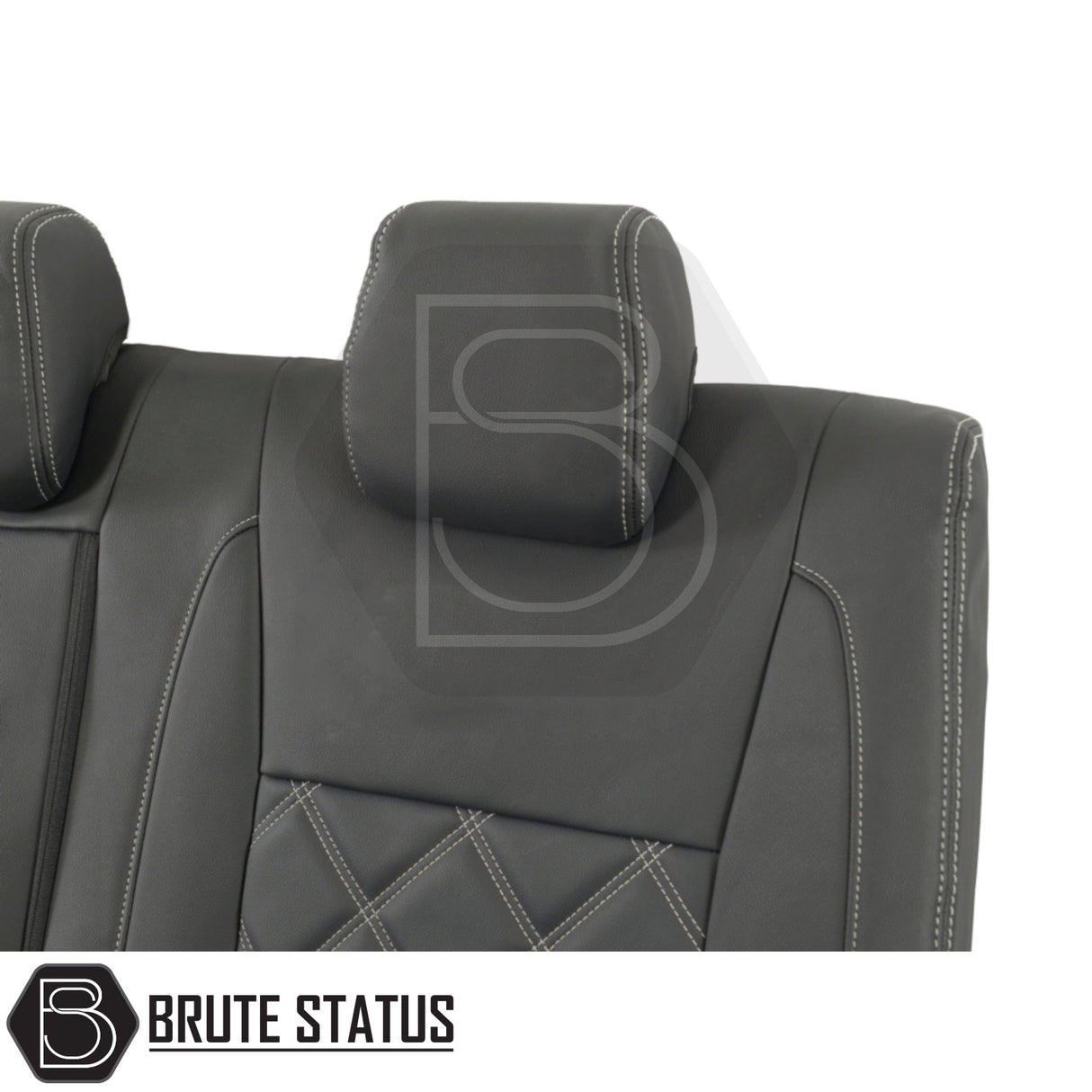 Ford Ranger 2016-2022 T7 & T8 Wildtrak Double Cab Tailored Leatherette Seat Covers, showcasing premium foam-backed leatherette with precise fit for enhanced vehicle interior protection.