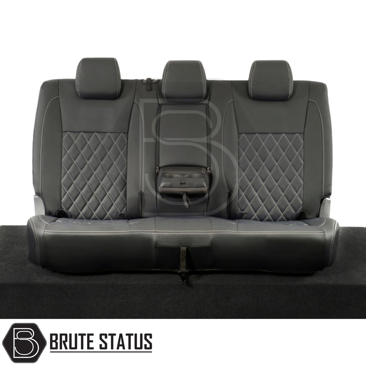 Ford Ranger 2016-2022 T7 & T8 Wildtrak tailored leatherette seat covers, featuring precise fit and three headrests, enhancing durability and style for pick-up interiors.