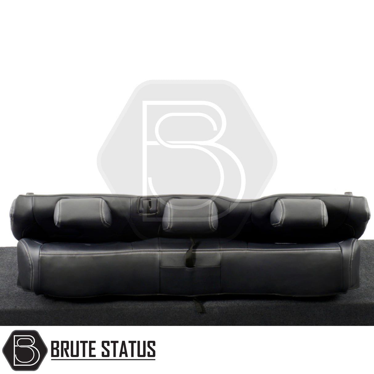 Ford Ranger 2016-2022 tailored leatherette seat covers displayed on a surface, showcasing premium materials and a custom fit for enhanced vehicle interior protection.