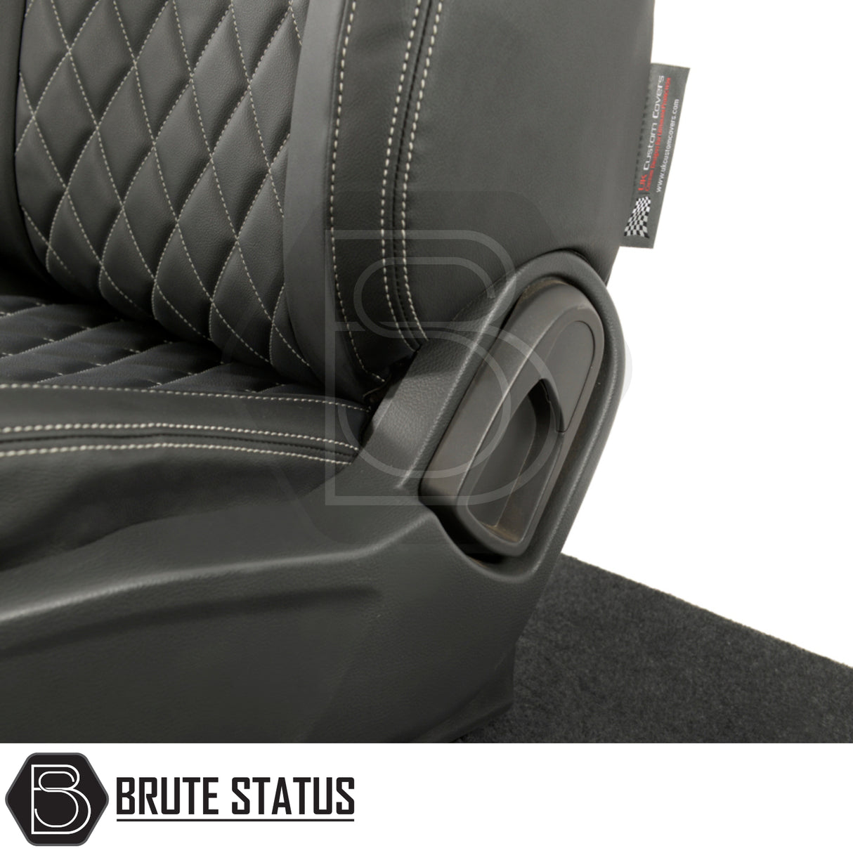 Ford Ranger 2016-2022 T7 & T8 Wildtrak Double Cab Tailored Leatherette Seat Covers, showcasing premium stitching detail and precise fit for enhanced vehicle interior aesthetics.