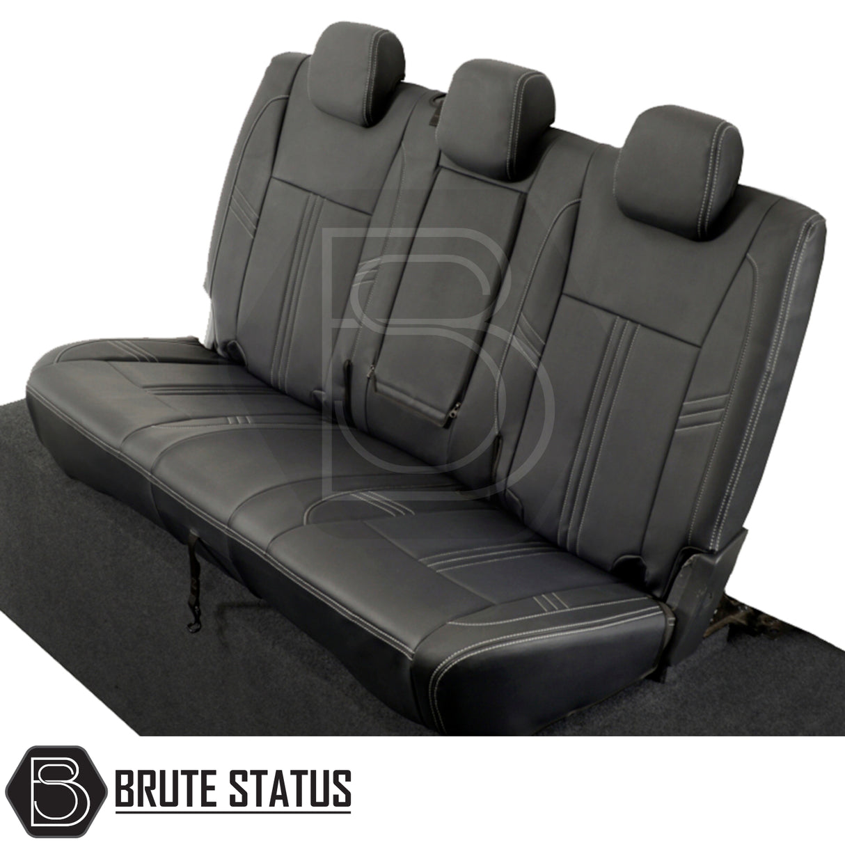 Ford Ranger 2016-2022 Wildtrak Double Cab Tailored Leatherette Seat Covers feature premium foam-backed leatherette, custom fit, and headrests for complete protection and style.