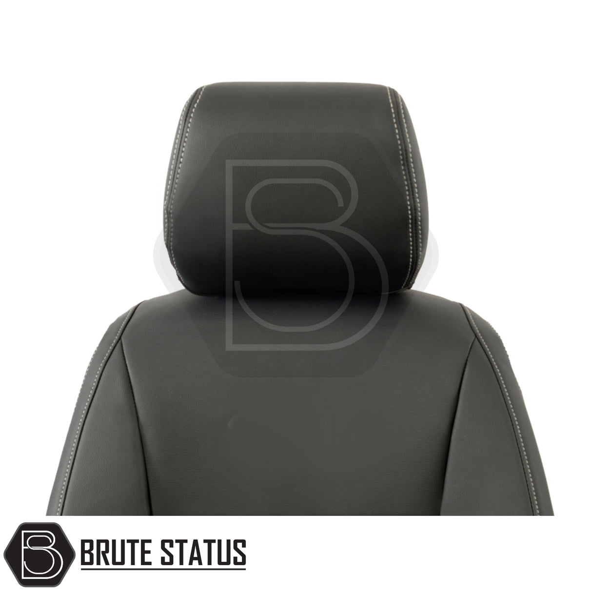 Ford Ranger 2016-2022 T7 & T8 Wildtrak Double Cab leatherette seat cover set, showcasing black leather appearance with tailored fit and premium materials for optimal seat protection.