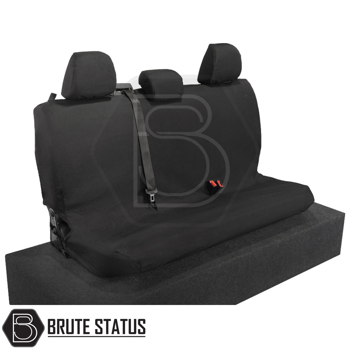 Volkswagen Amarok 2010-2022 Double Cab Cotton-Backed PU Seat Covers, tailored for precise fit, featuring durable, waterproof material with custom headrest and armrest covers.