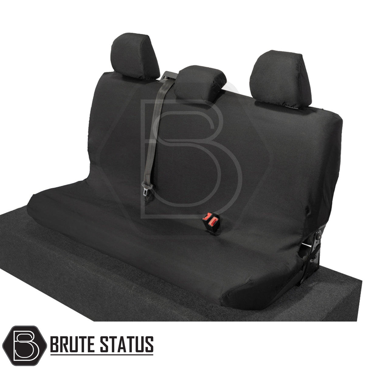 Volkswagen Amarok 2010-2022 Double Cab Cotton-Backed PU Seat Covers, featuring custom-fitted, durable, waterproof design with seat belt integration for enhanced vehicle interior protection and style.