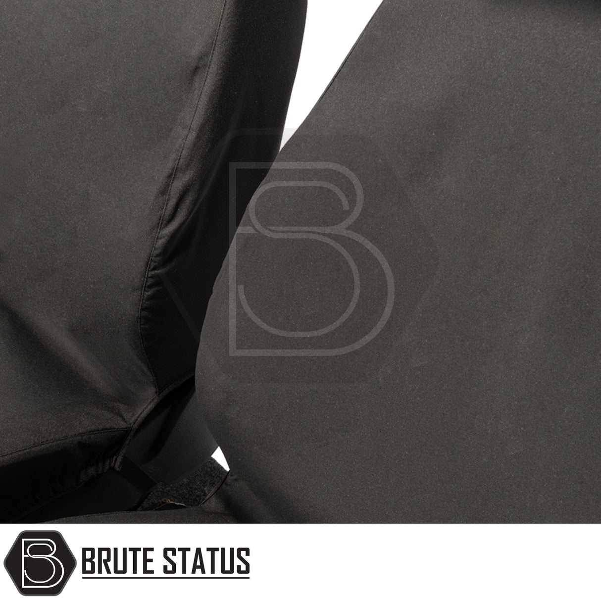 Close-up of Volkswagen Amarok 2010-2022 Double Cab Cotton-Backed PU Seat Covers, showcasing premium tailored fit and waterproof material for enhanced vehicle interior protection.