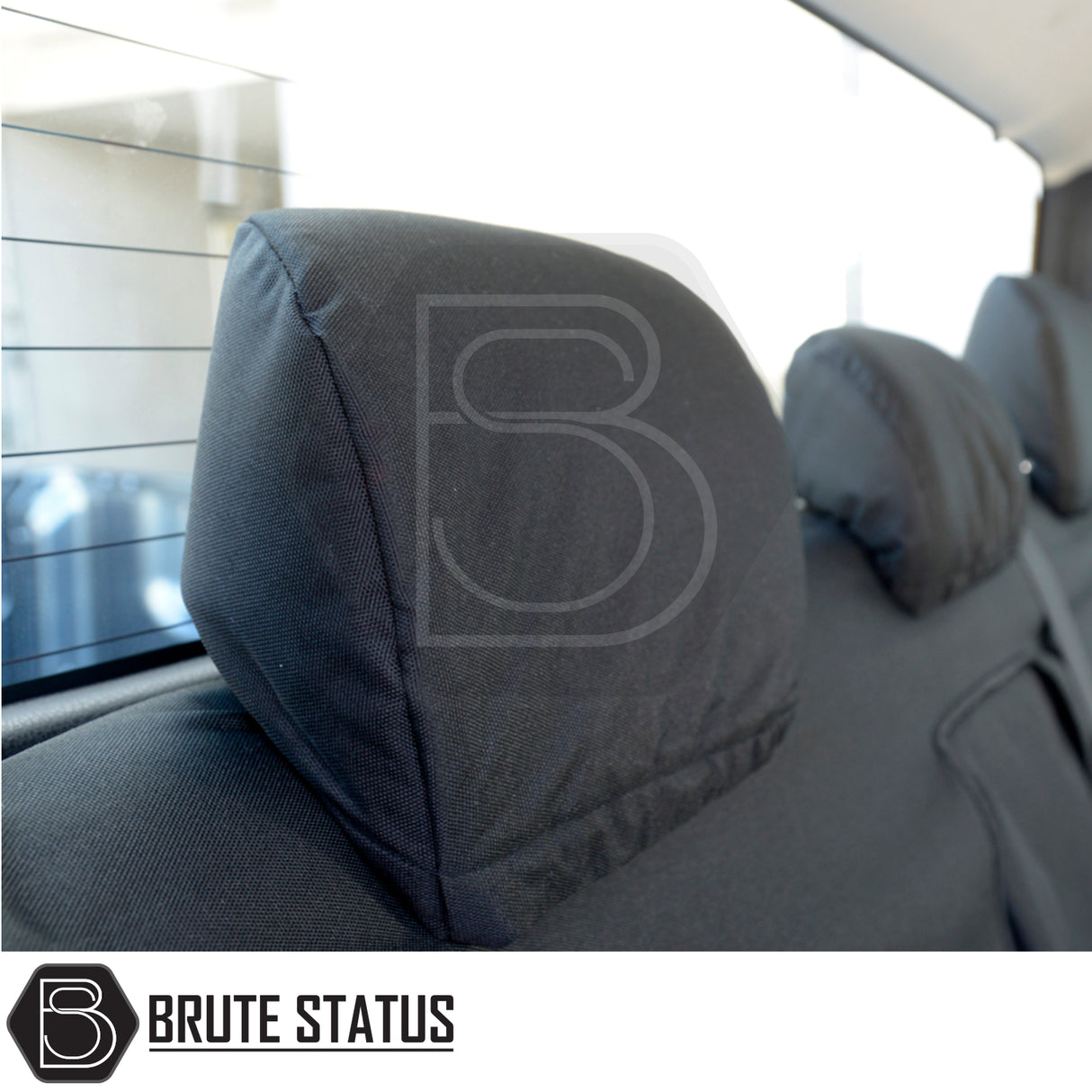 Isuzu D-Max 2012-2020 Double Cab Cotton-Backed PU Seat Covers, featuring tailored design and premium materials for precise fit and enhanced vehicle interior protection.