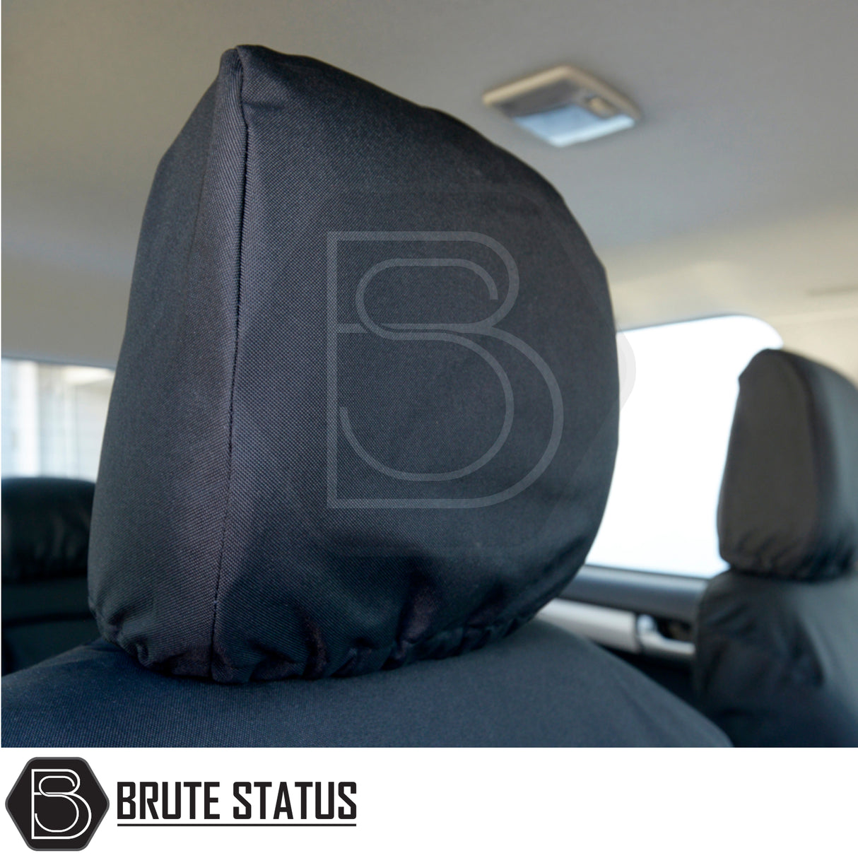 Isuzu D-Max 2012-2020 Double Cab Cotton-Backed PU Seat Covers, custom-tailored for precise fit, featuring durable materials and waterproof protection for enhanced vehicle interior.