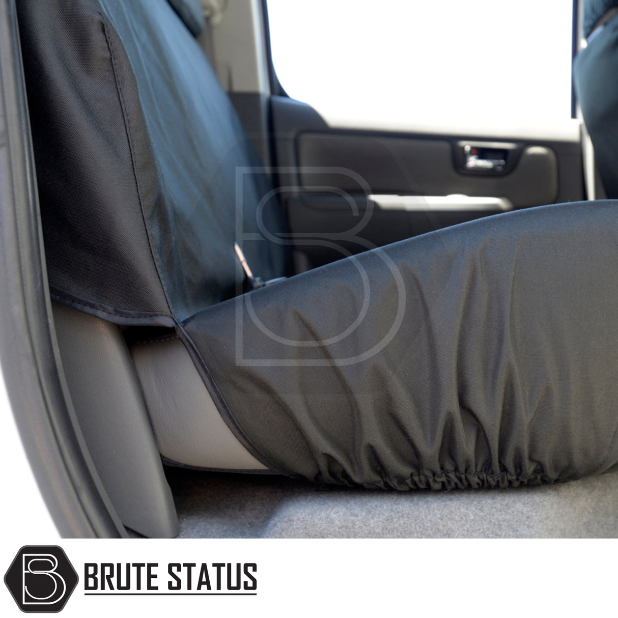 Toyota Hilux 2005-2016 MK6 & MK7 Double Cab Cotton-Backed PU Seat Covers, custom-tailored, waterproof, featuring superior materials for snug fit and protection.
