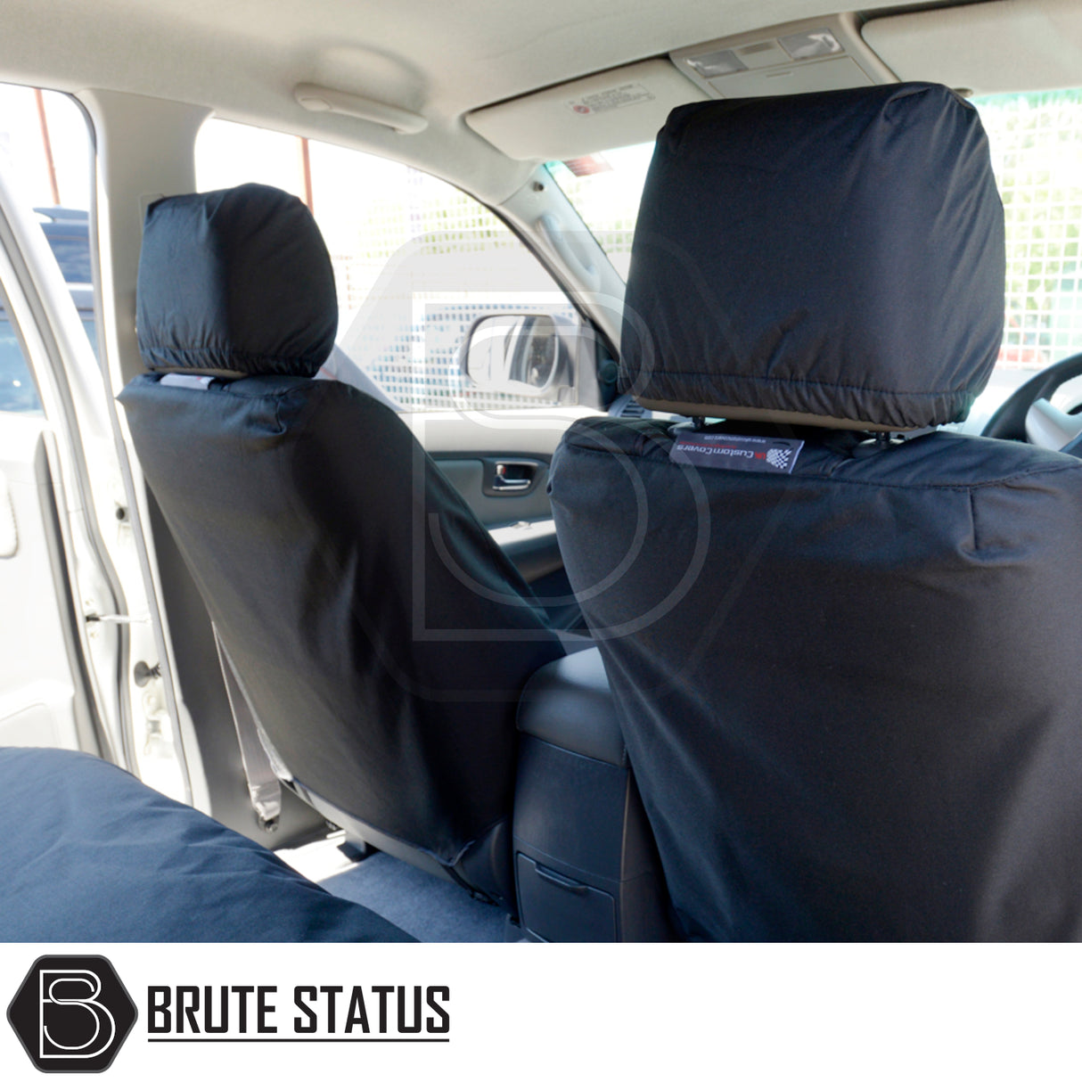 Toyota Hilux 2005-2016 MK6 & MK7 Double Cab Cotton-Backed PU Seat Covers, tailored, durable, waterproof, enhancing interior aesthetics and protection.