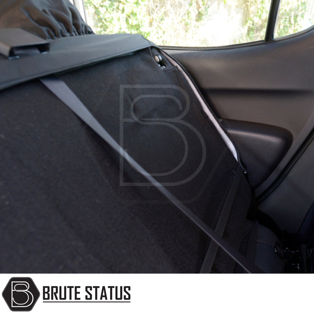 Mitsubishi L200 2005-2015 Series 4 Double Cab Cotton-Backed PU Seat Covers, tailored fit, premium materials, showcasing a close-up of snug seat protection.
