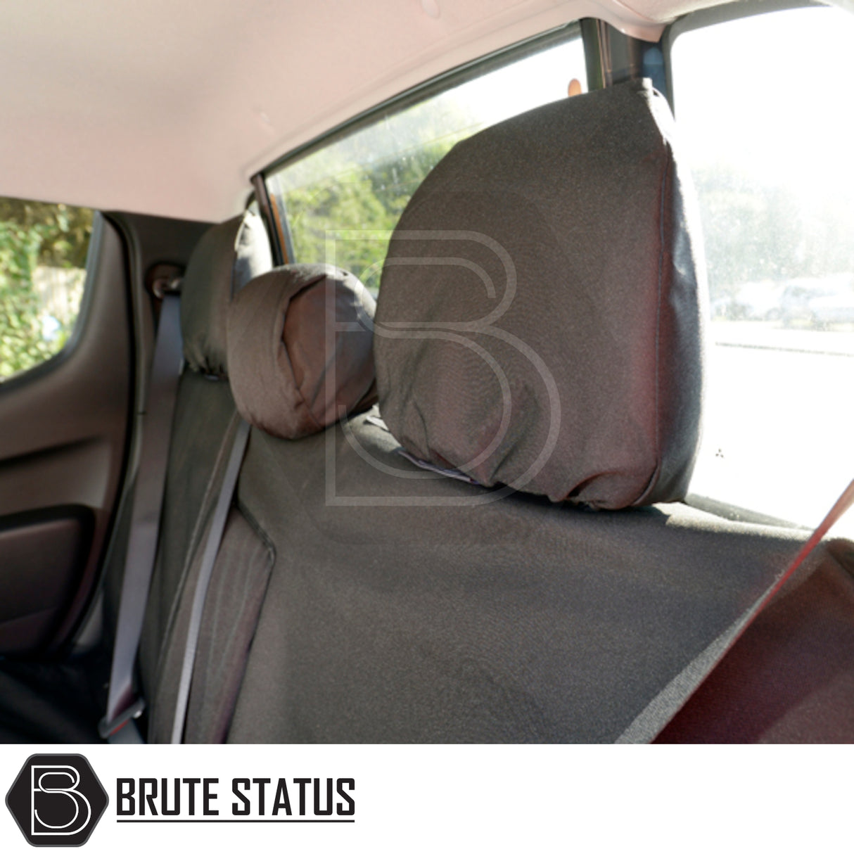 Mitsubishi L200 2005-2015 Series 4 Double Cab Cotton-Backed PU Seat Covers, tailored fit, premium protection, enhancing vehicle aesthetics and seat durability.