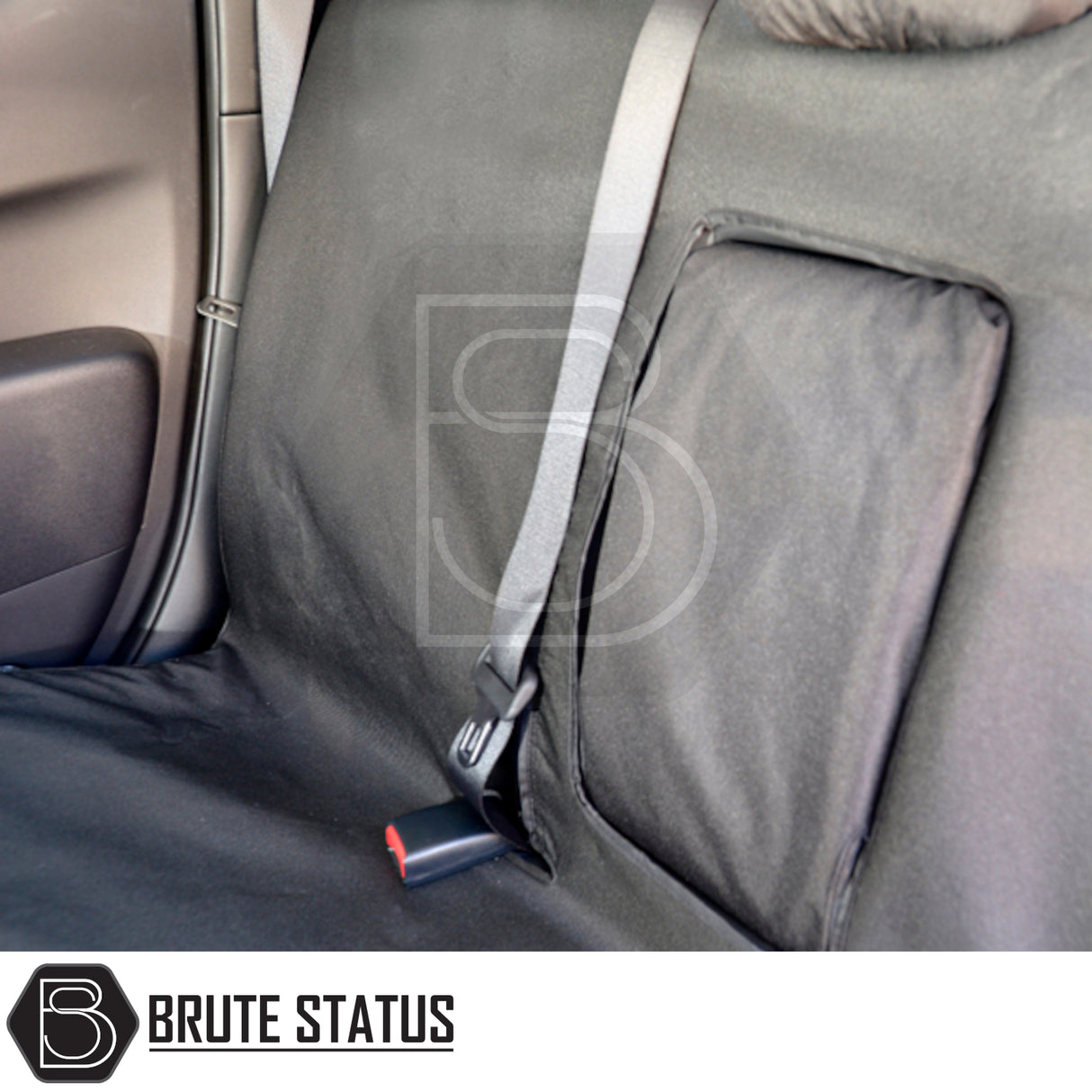 Mitsubishi L200 2005-2015 Series 4 Double Cab Cotton-Backed PU Seat Covers highlighting snug, durable fit for vehicle seats, enhancing interior with waterproof protection.