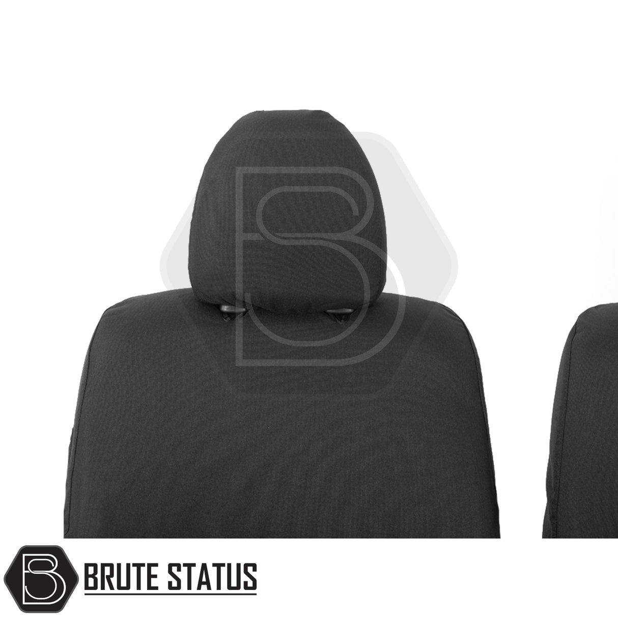 Fiat Fullback 2016-2019 Double Cab Cotton-Backed PU Seat Covers, tailored for snug fit and enhanced protection, shown installed on vehicle seats.
